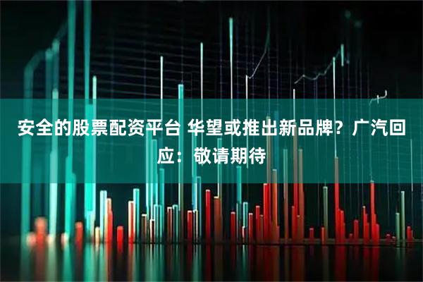 安全的股票配资平台 华望或推出新品牌？广汽回应：敬请期待